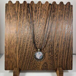 Handcrafted Star-Themed Acrylic Pour Necklace With Swirl Pendant